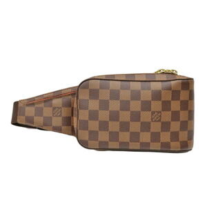 Louis Vuitton Geronimos Brown Leather Damier Ebene Brown Shoulder Bag